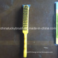 Yellow Colour Plastic Handle Steel Wire Polishing Brush (YY-512)